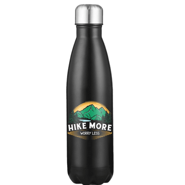 Hike More Worry Less Stainless Steel Water Bottle